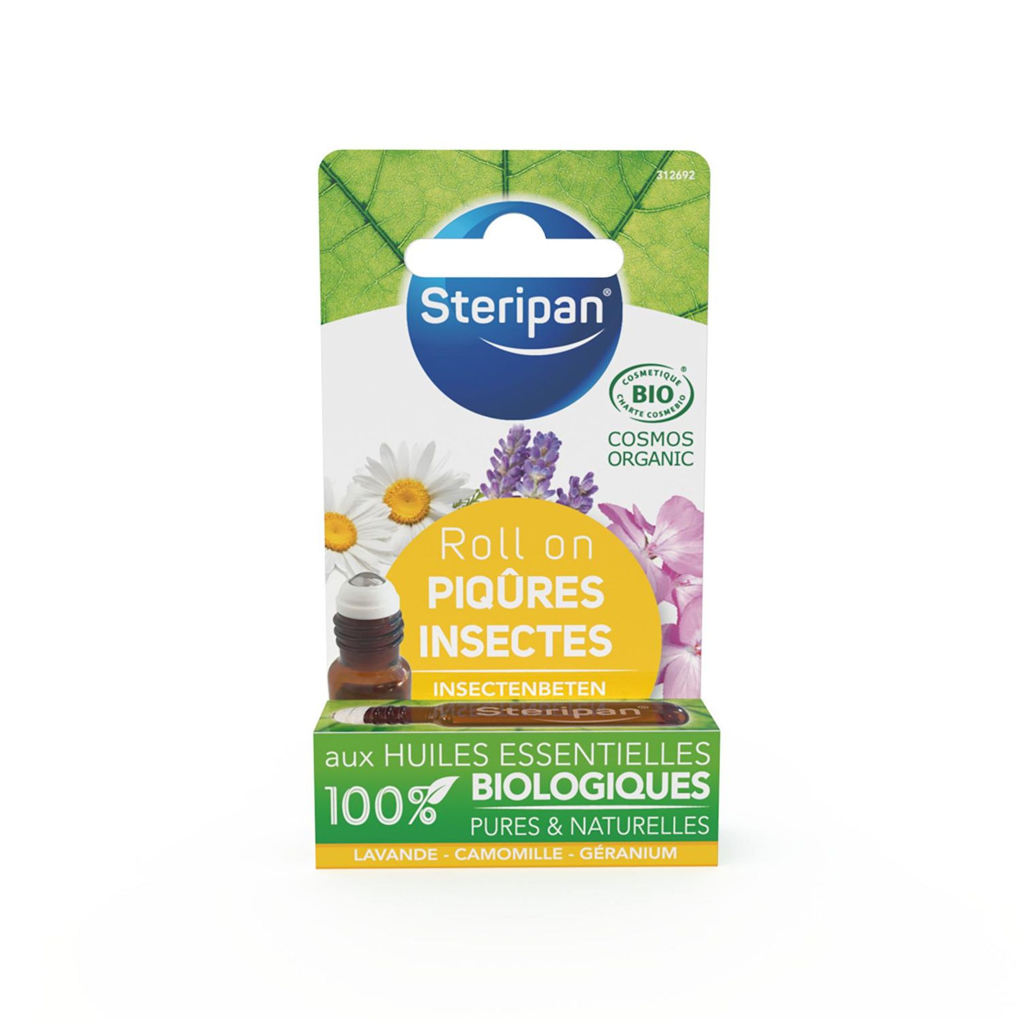 STERIPAN Roll on piqûres insectes aux huiles essentielles bio 5ml