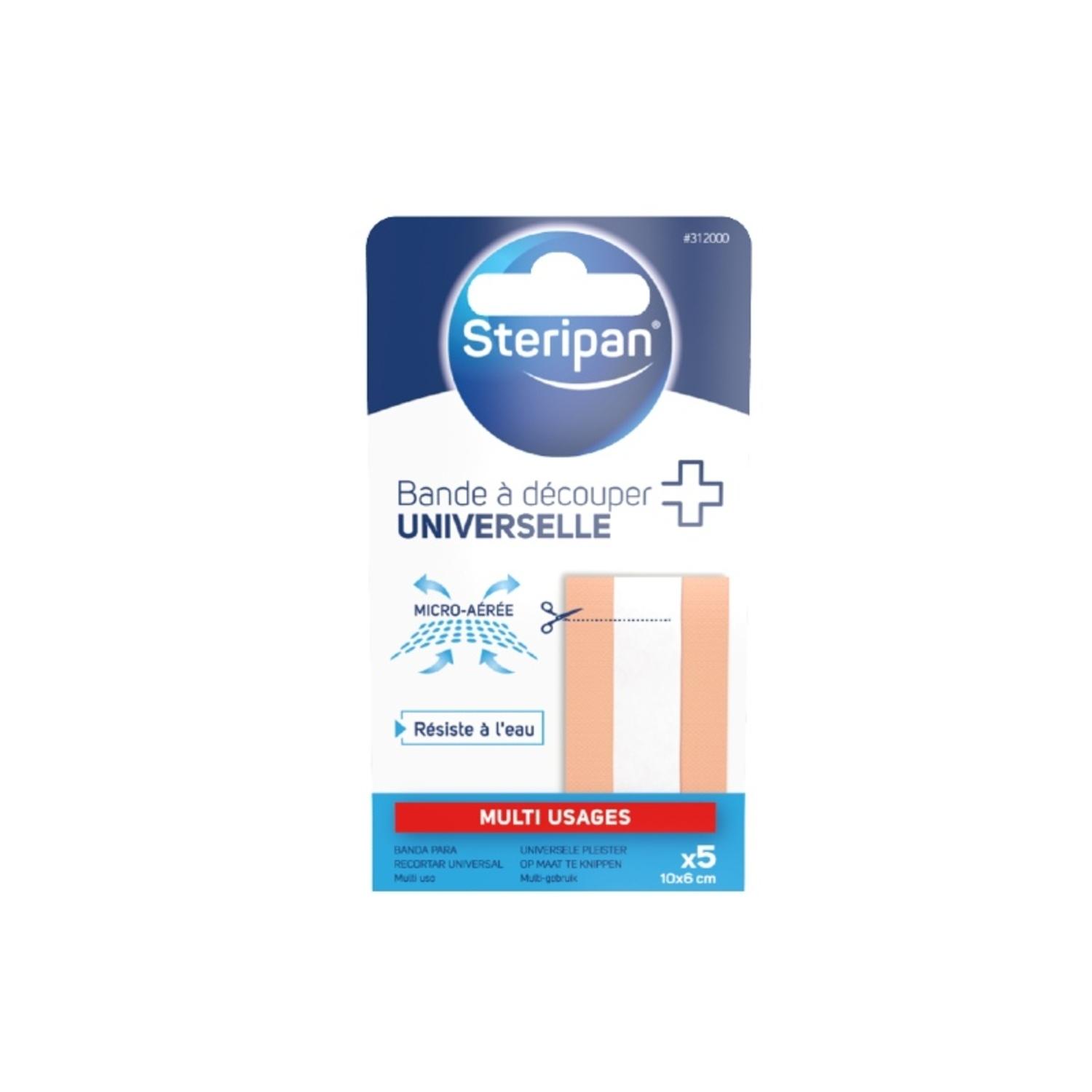 STERIPAN Bande à découper universelle résistante à l'eau 5 bandes