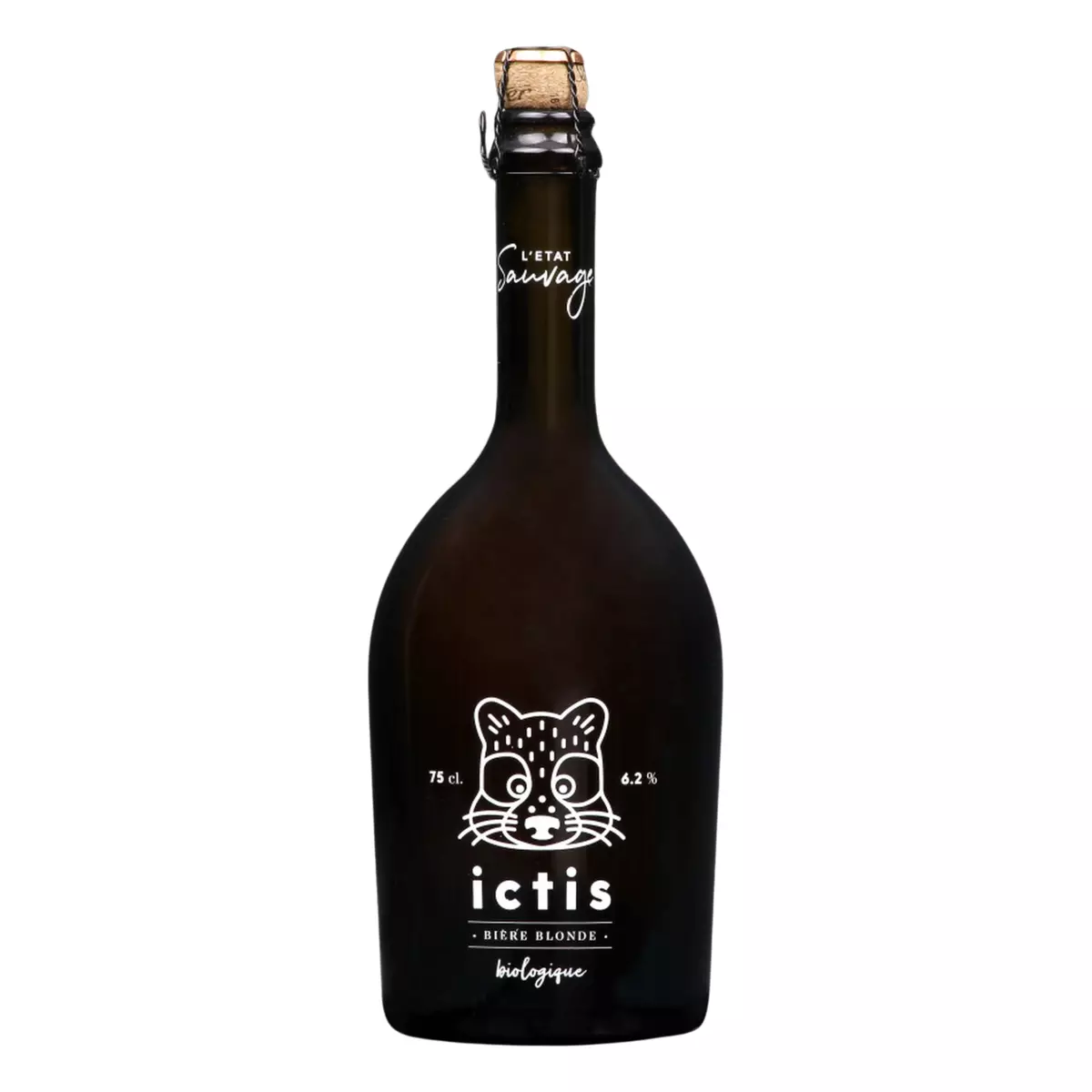 L'ETAT SAUVAGE Bière blonde bio ictis 6.2% bouteille 75cl