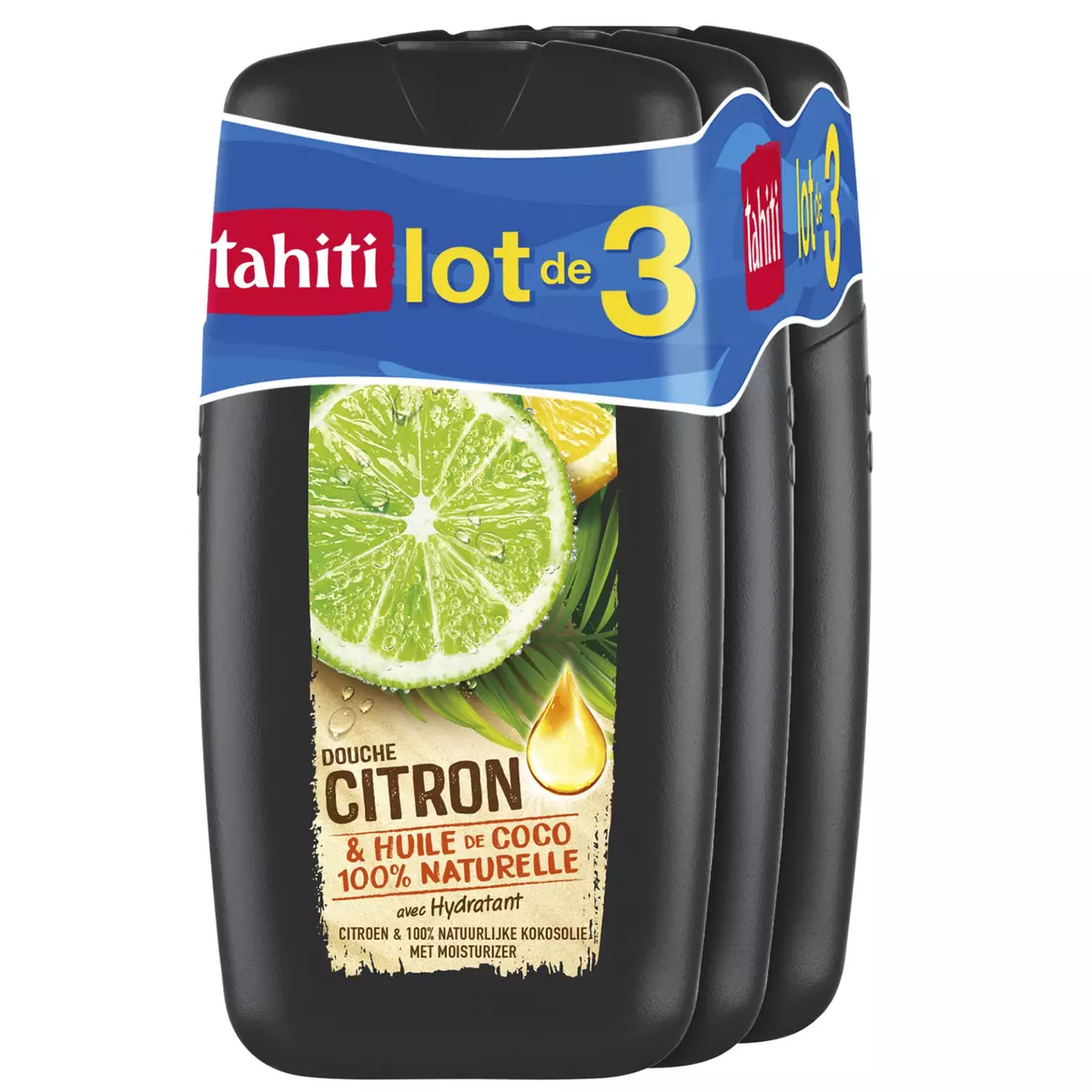 TAHITI Gel douche citron et huile de coco 3x250ml