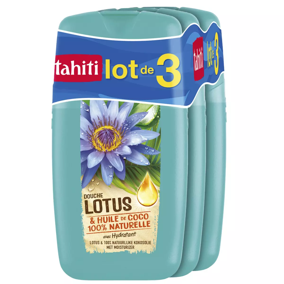 TAHITI Douche lotus huile coco 3x250ml
