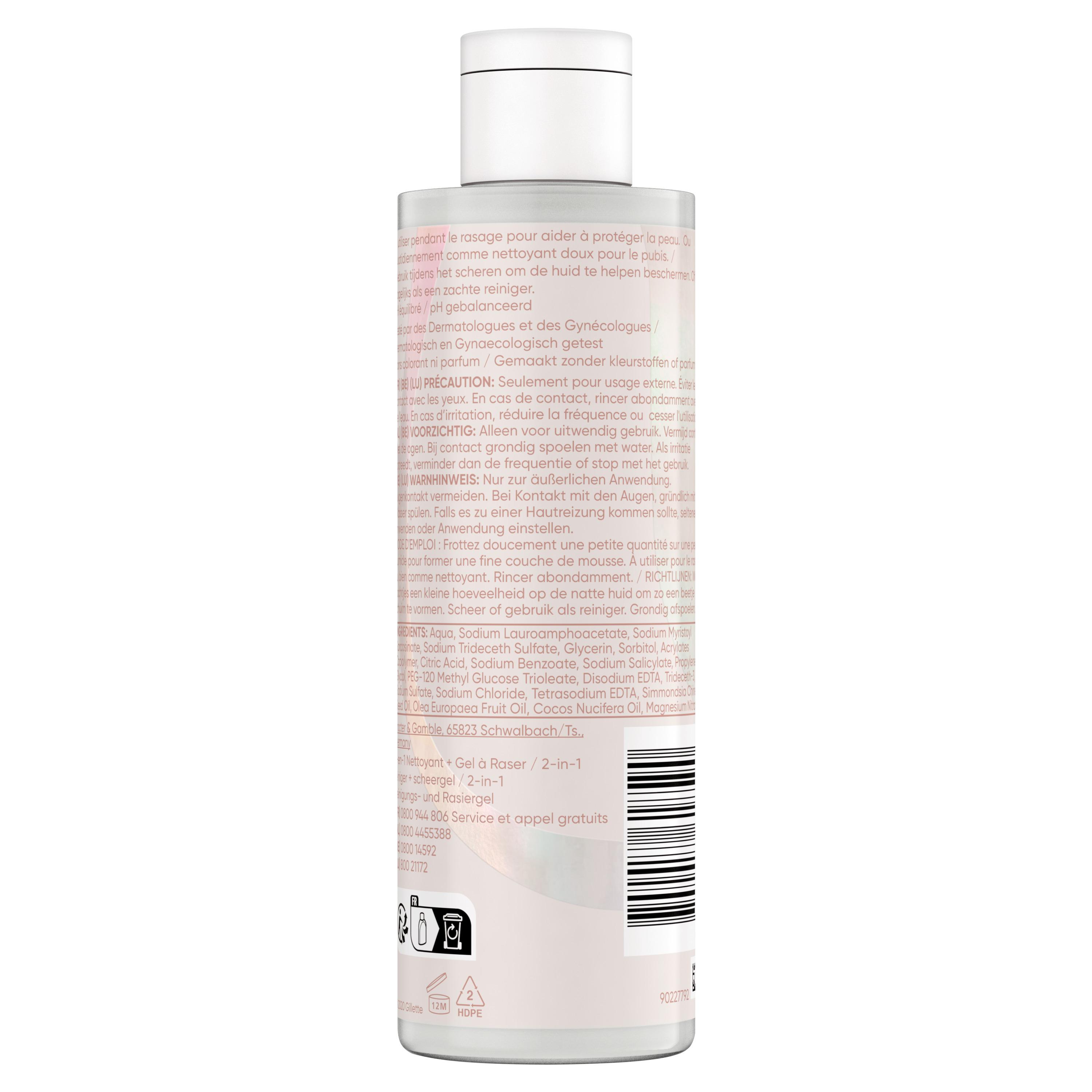 Voir la diapositive 3 : VENUS Satin Care gel à raser et nettoyant 2 en 1 190ml