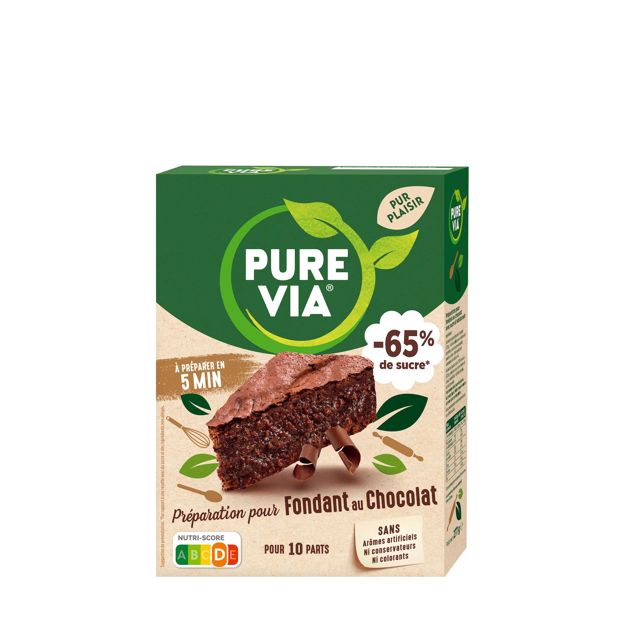 PURE VIA Préparation pour fondant au chocolat 10 parts 227g