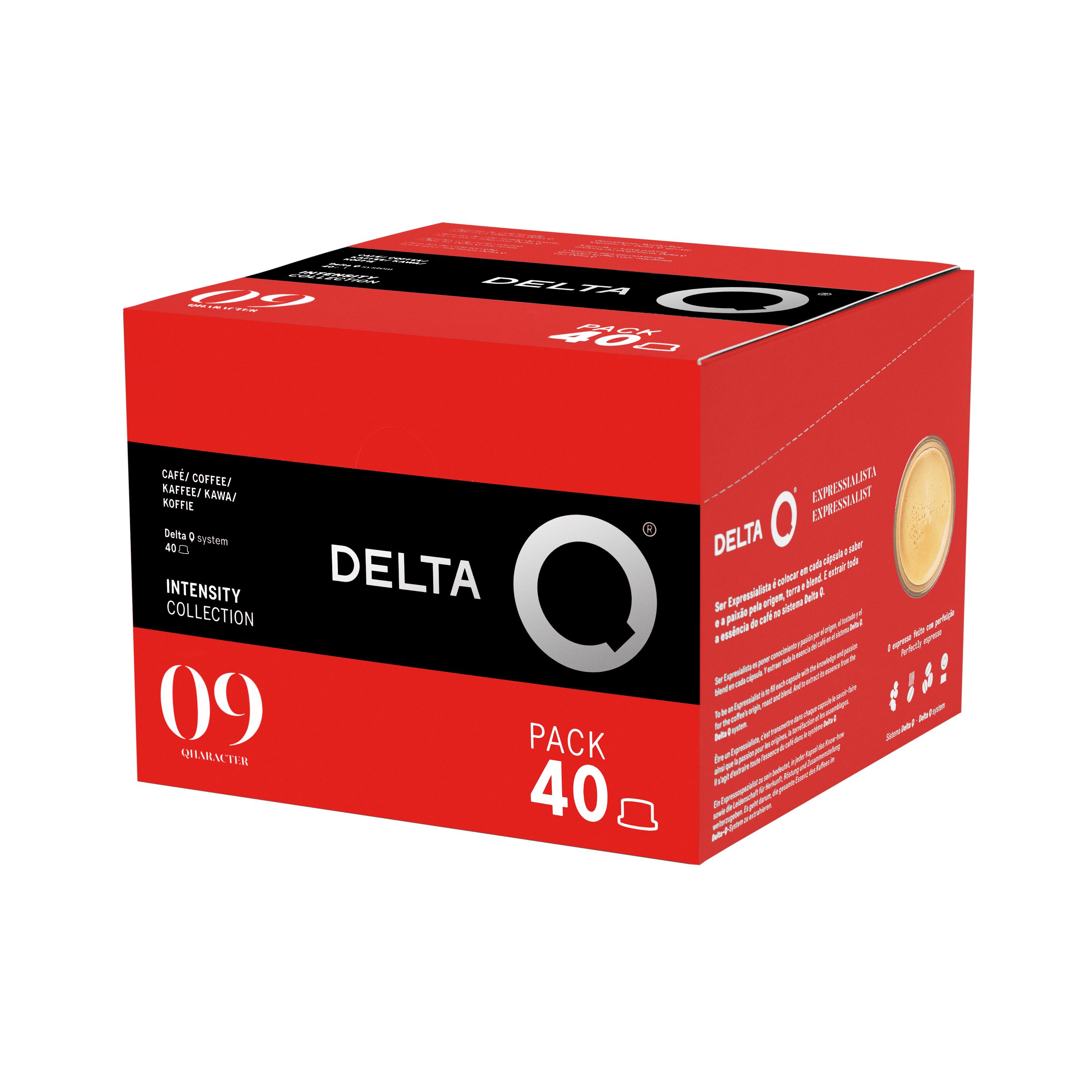DELTA Q Café en capsules Qharacter intensité 9 40 capsules 220g