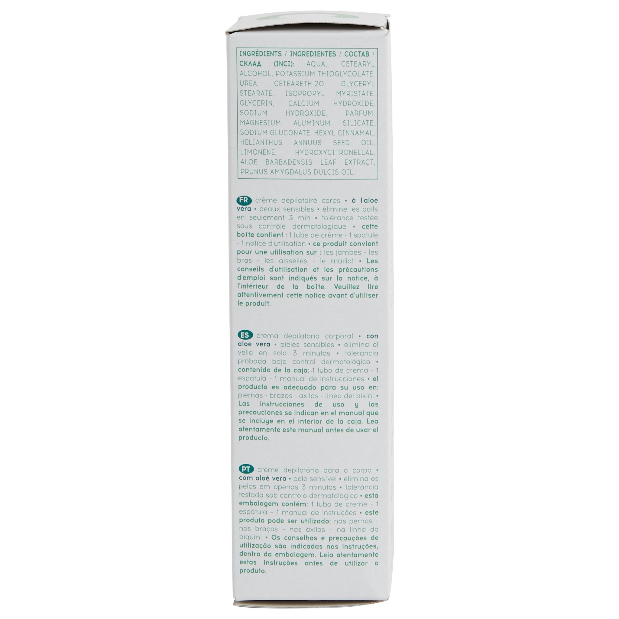 Voir la diapositive 4 : COSMIA Crème dépilatoire peaux sensibles à l'aloe vera 200ml