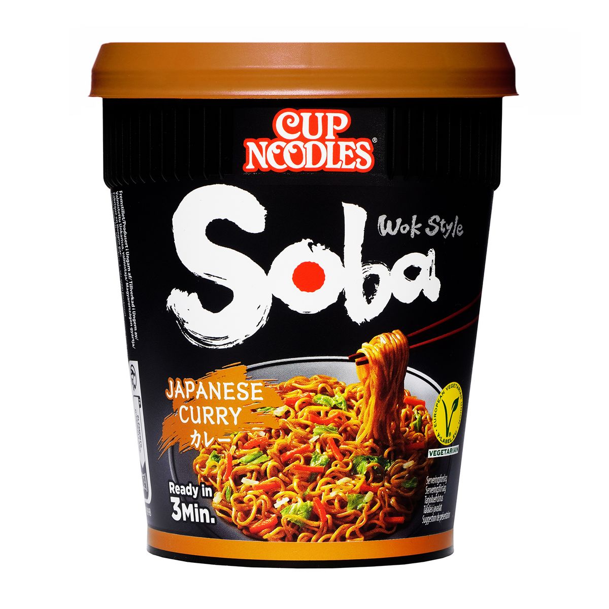 NISSIN Cup nouilles Soba curry japonais prêt en 3 min 1 personne 90g
