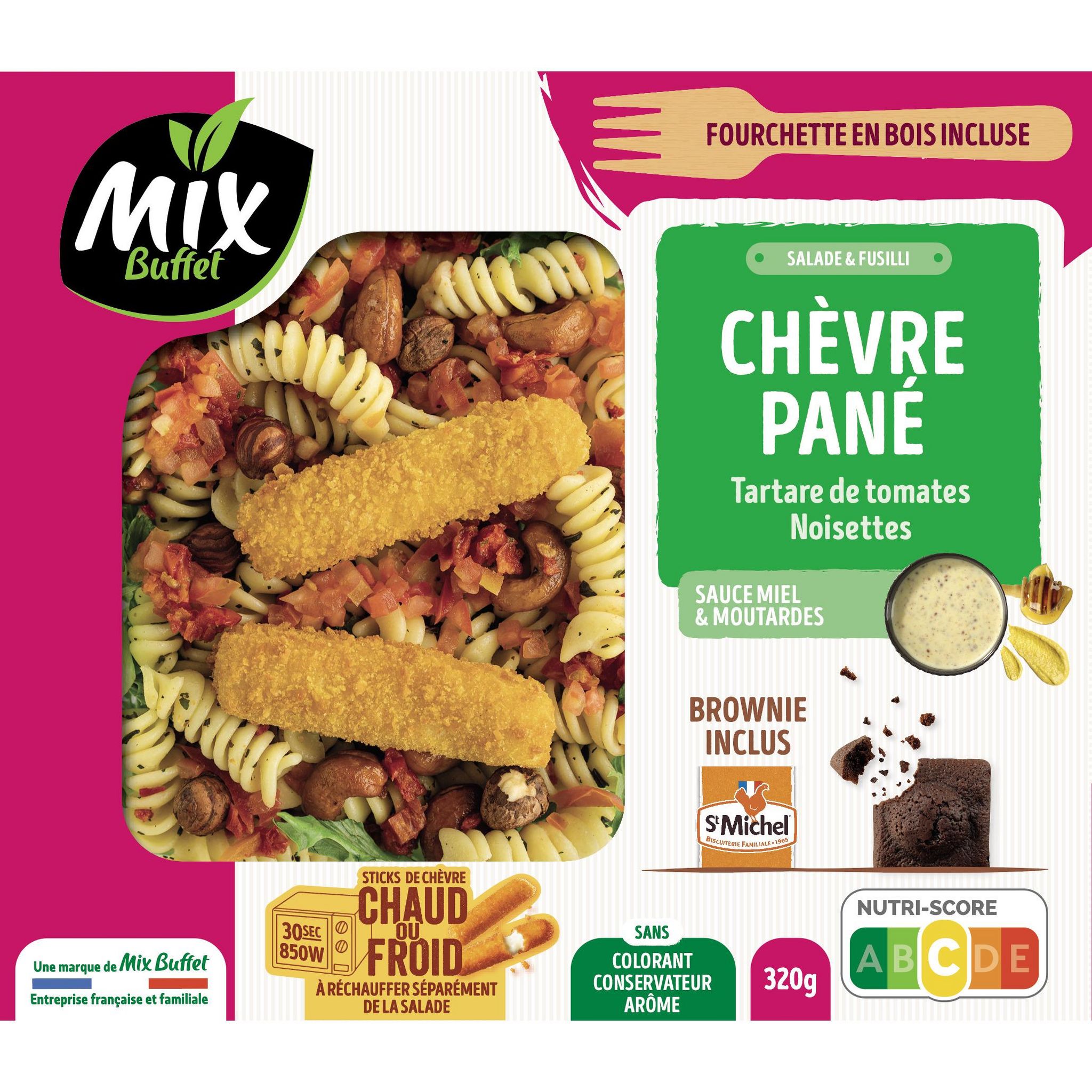 MIX Salade et fusilli au chèvre 1 part 320g