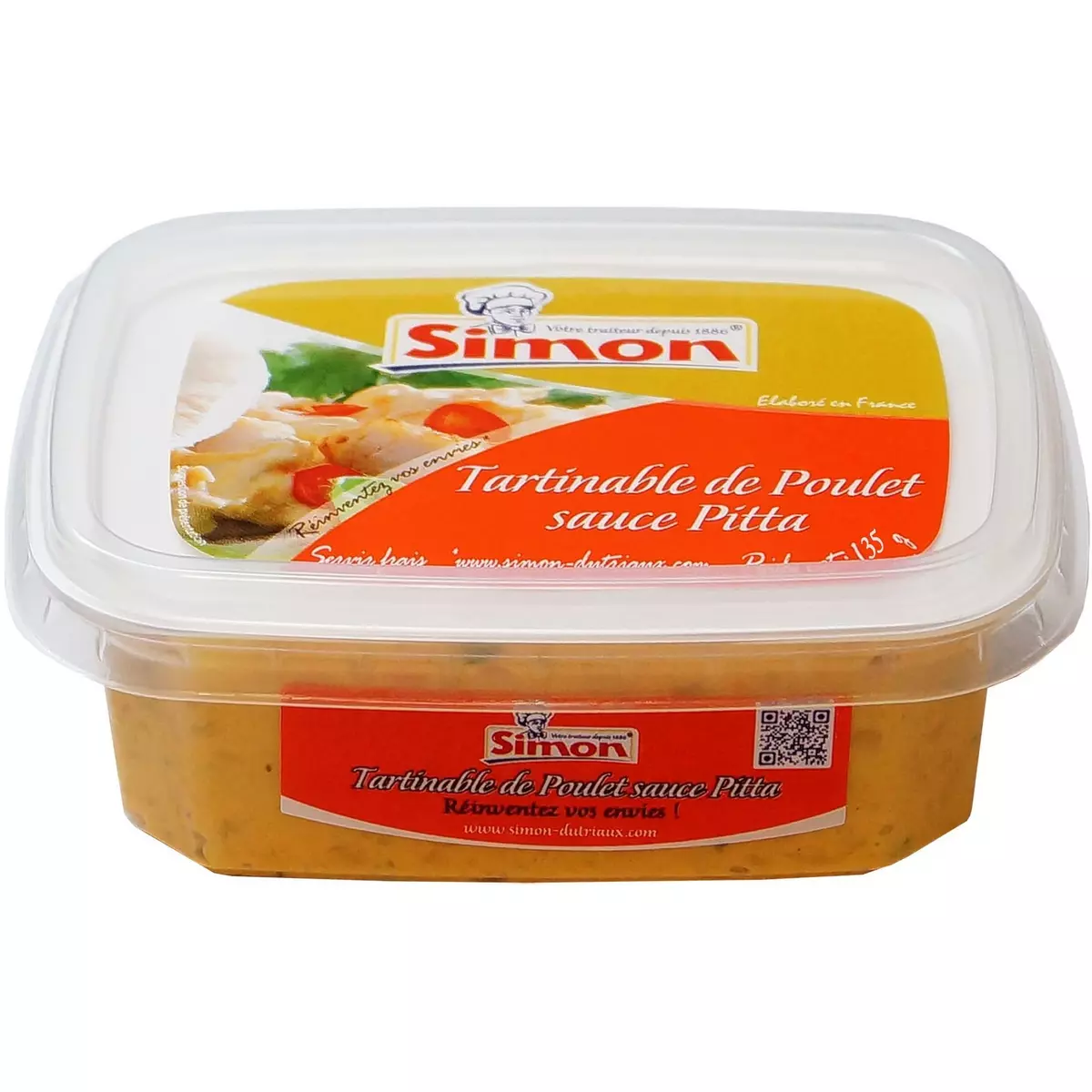 SIMON Tartinable de poulet sauce pitta 135g