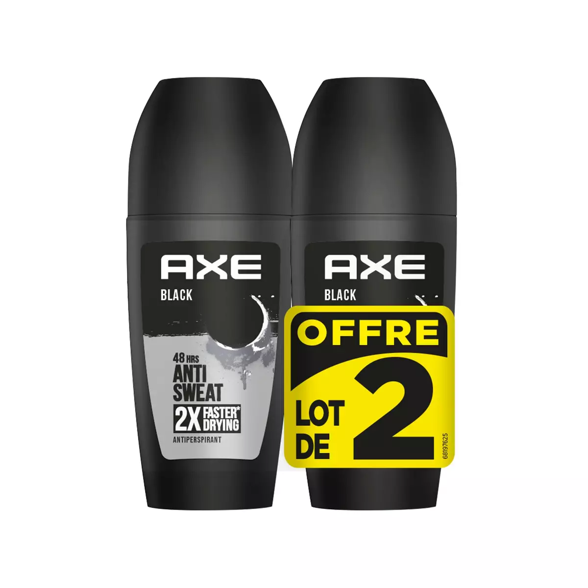 AXE Déodorant bille black 48h 2x50ml