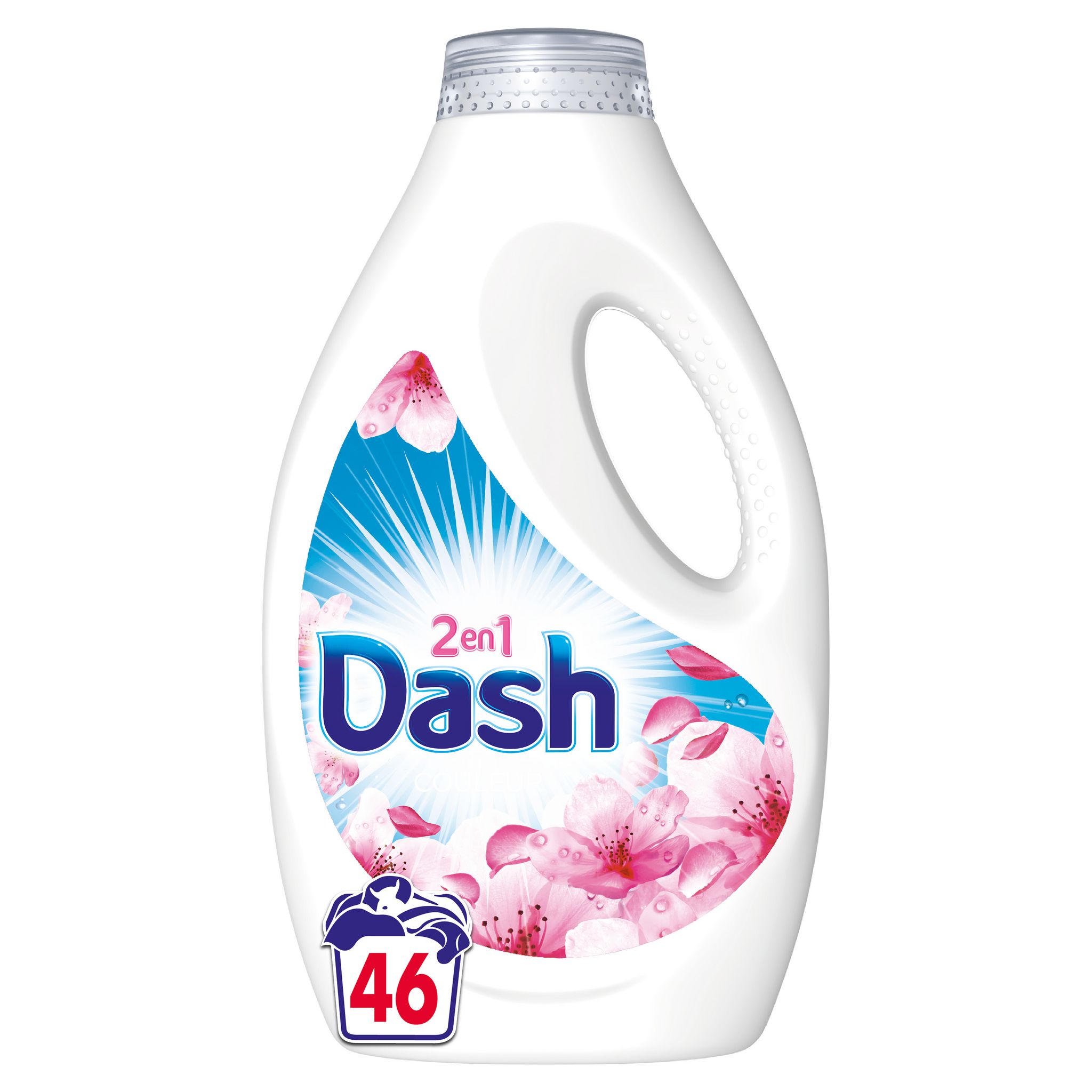 DASH Lessive liquide 2en1 fleurs de cerisier 46 lavages 2,3l pas cher ...
