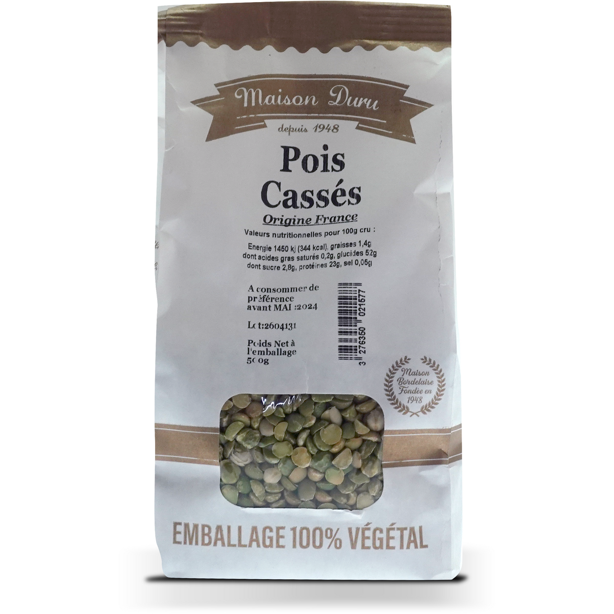 MAISON DURU Pois cassés verts sachet 500g