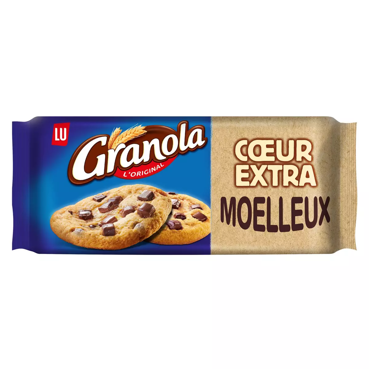 GRANOLA Cookies cœur extra moelleux aux pépites de chocolat 8 cookies 208g