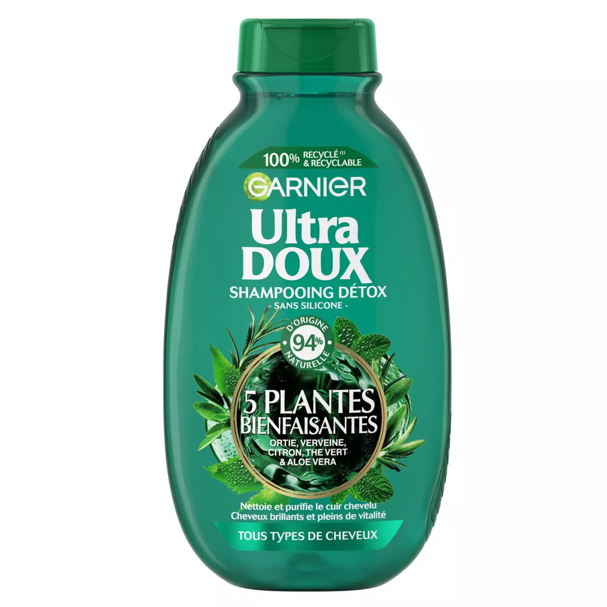 ULTRA DOUX Shampooing détox 5 plantes bienfaisantes tous types de cheveux 250ml