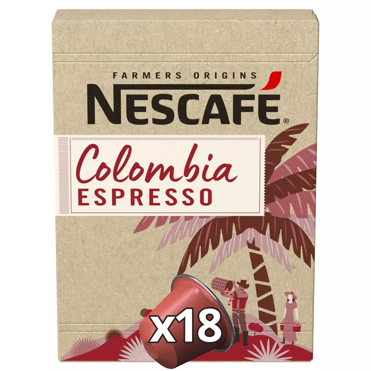 NESCAFE Farmers Origins Colombia Espresso en capsules 18 capsules 95g