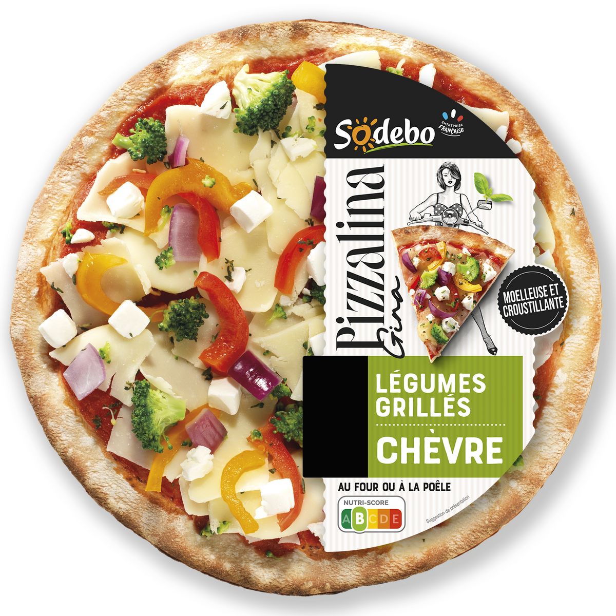 SODEBO Pizzalina Gina Pizza aux légumes grillés et chèvre 265g