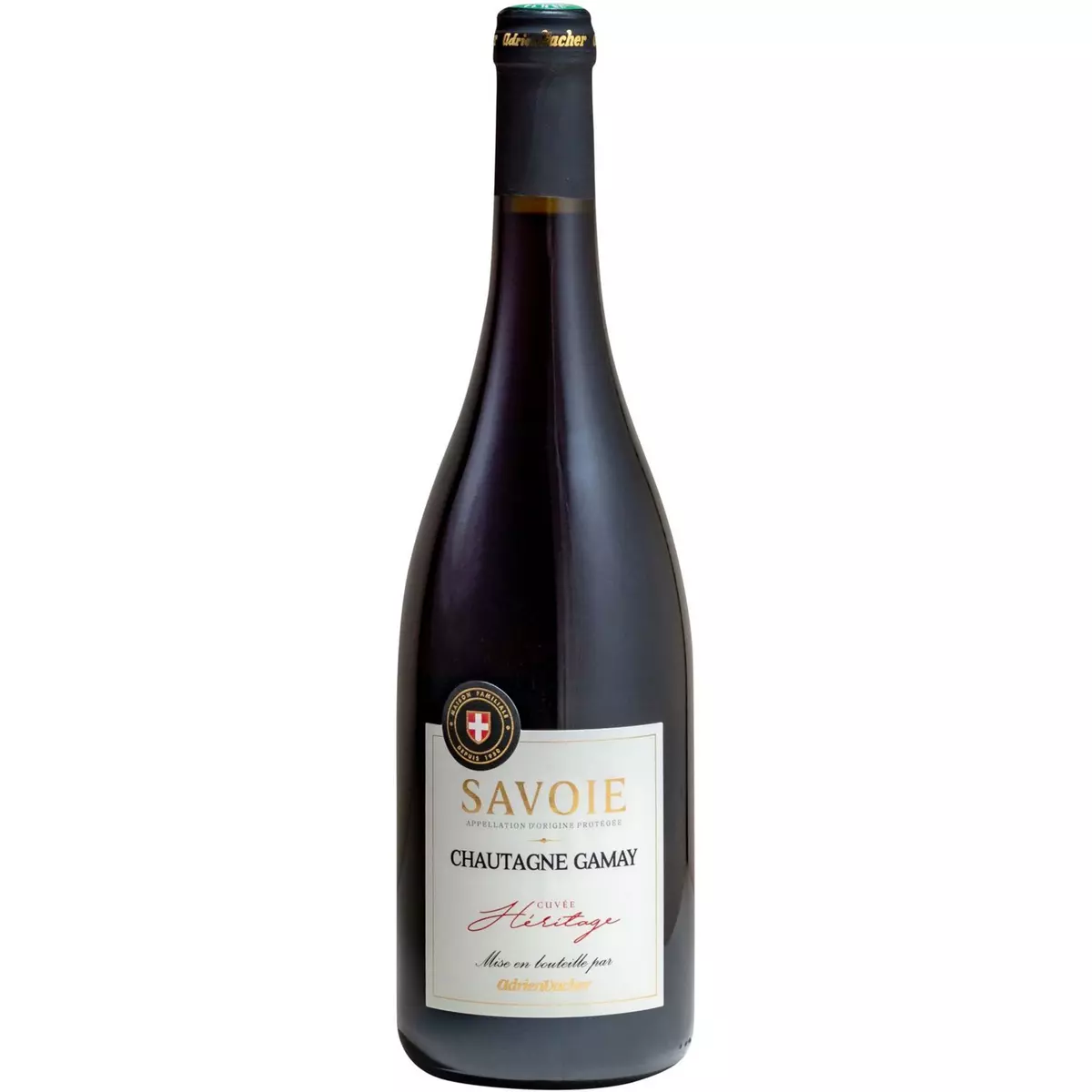 Vin rouge AOP Vin de Savoie Chautagne Gamay Héritage Maison Adrien Vacher 75cl