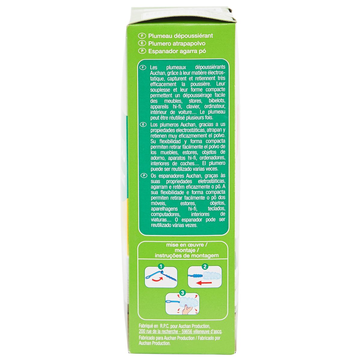 AUCHAN Plumeau dépoussiérant effet électrostatique 1 manche + 5 recharges