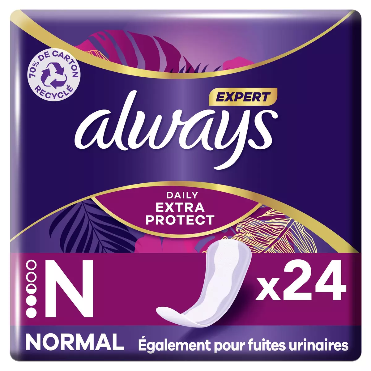 ALWAYS Protège-slips daily extra protect normal 24 protections