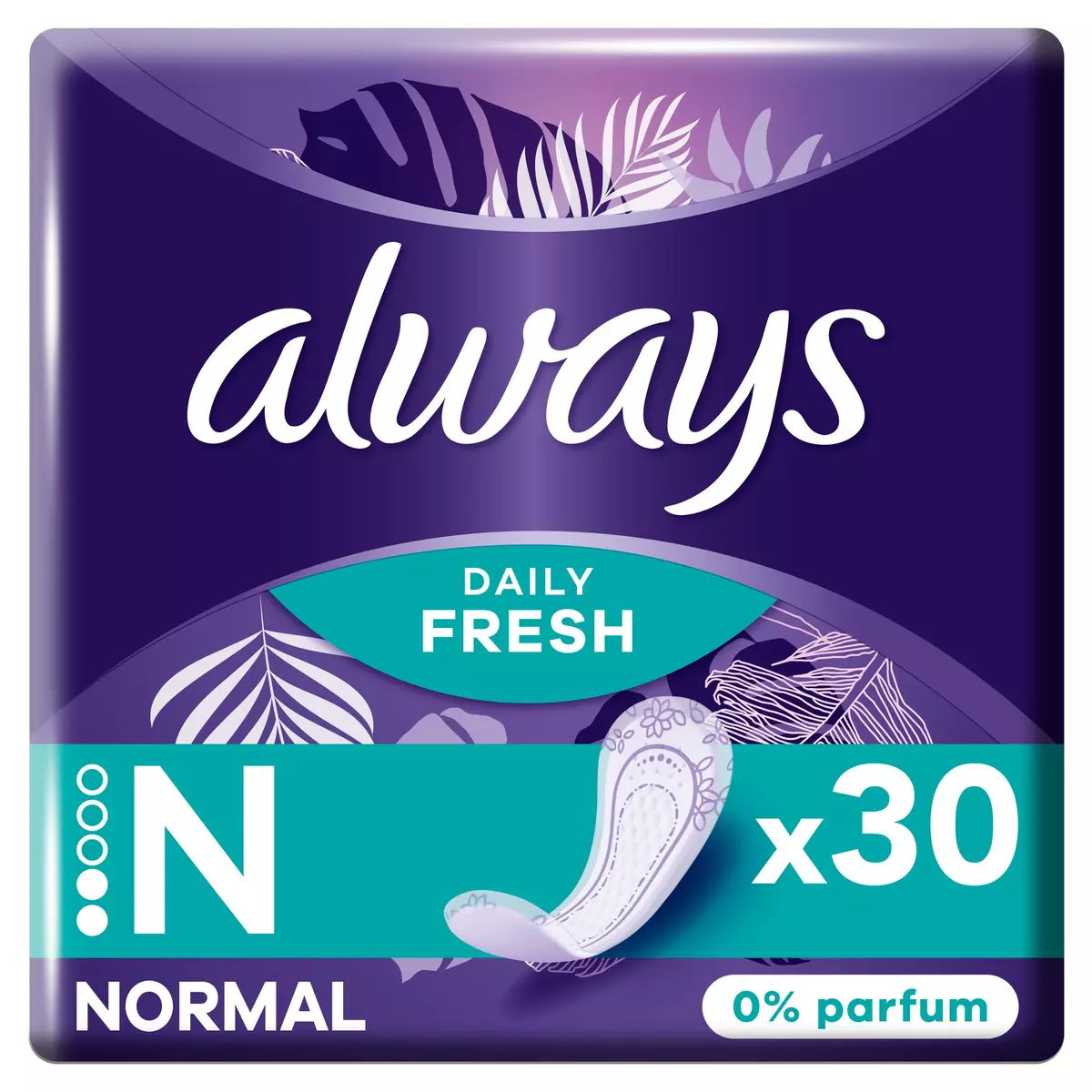 ALWAYS Daily Fresh Serviettes hygiéniques N normal 30 serviettes