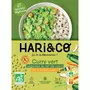 HARI&CO Curry vert légumes au lait de coco riz et lentilles vertes bio 1 portion 280g