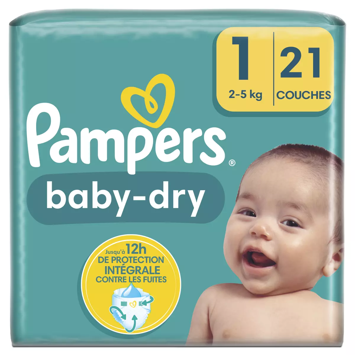 PAMPERS Baby-Dry couches taille 1 (2-5kg) 21 couches