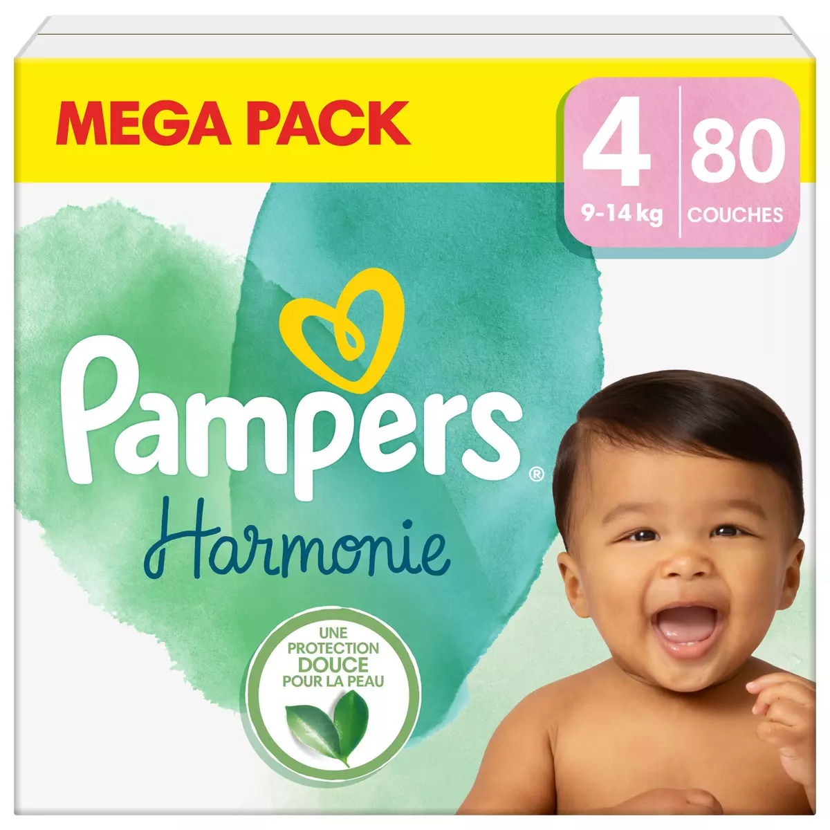 PAMPERS Harmonie couches taille 4 (9-14kg) 80 couches