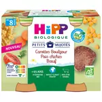 HIPP Petits mijotés petit pot carottes boulgour pois chiches boeufs bio dès 8 mois 2x190g