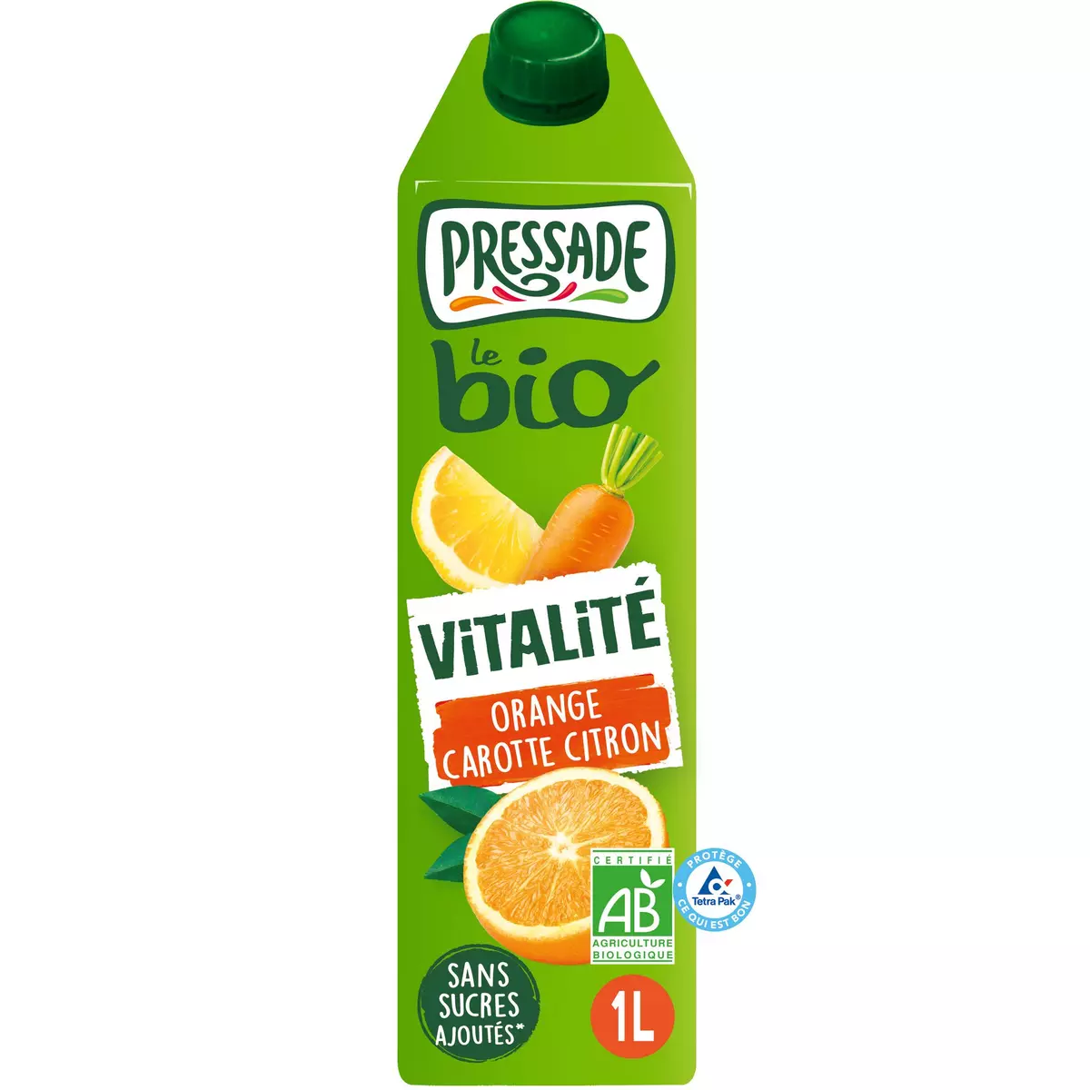PRESSADE Nectar d'orange carotte citron bio Vitalité 1l