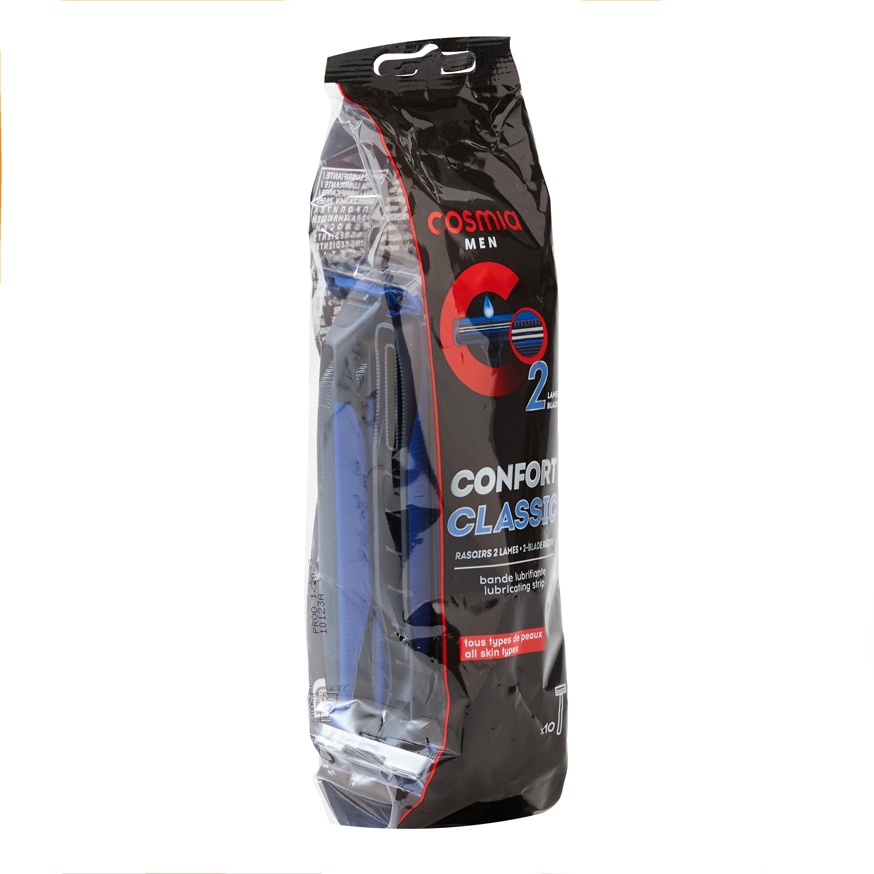 Voir la diapositive 4 : COSMIA MEN Confort classic rasoir jetable 2 lames tous types de peaux 10 pièces