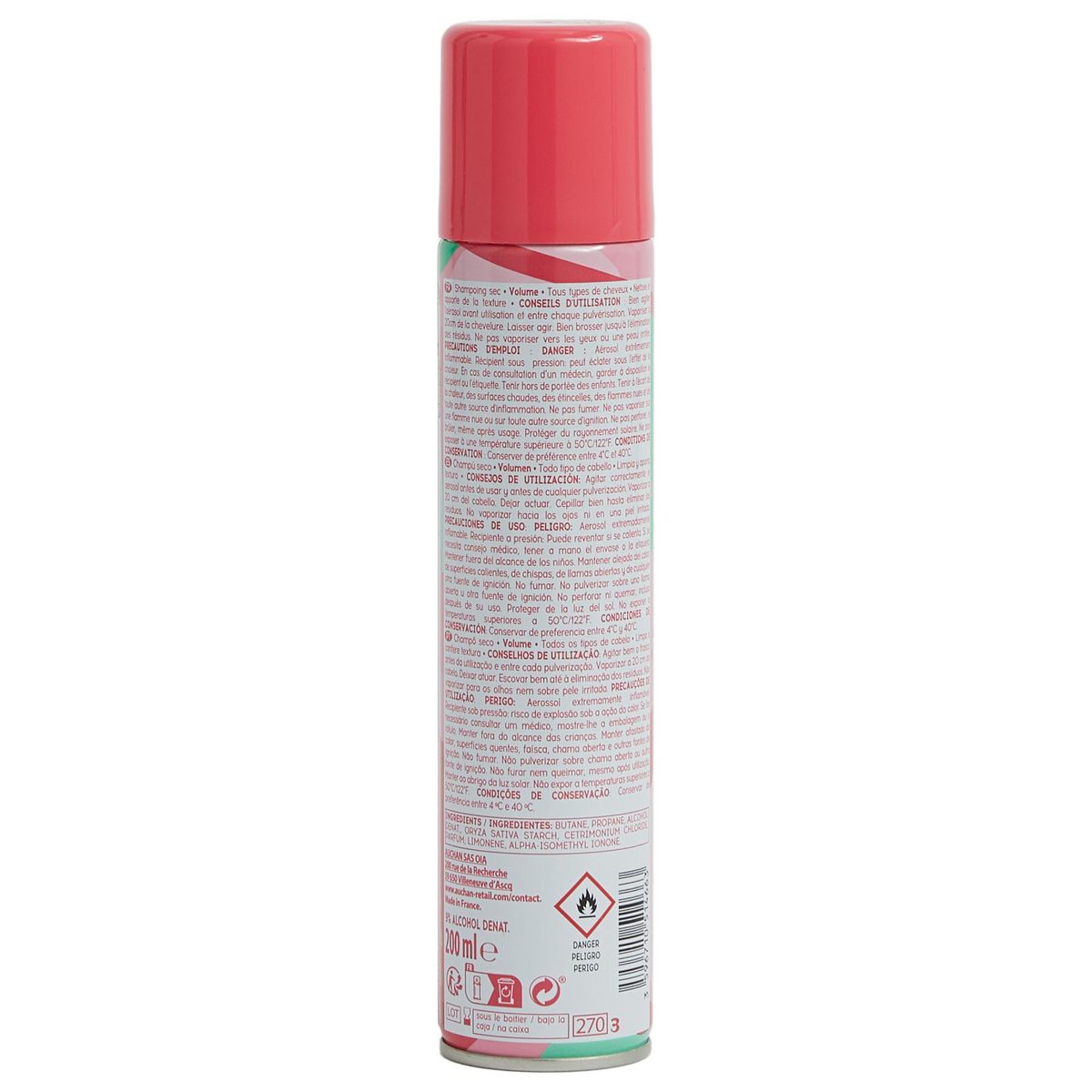 COSMIA Shampooing sec en spray volume tous types de cheveux 200ml