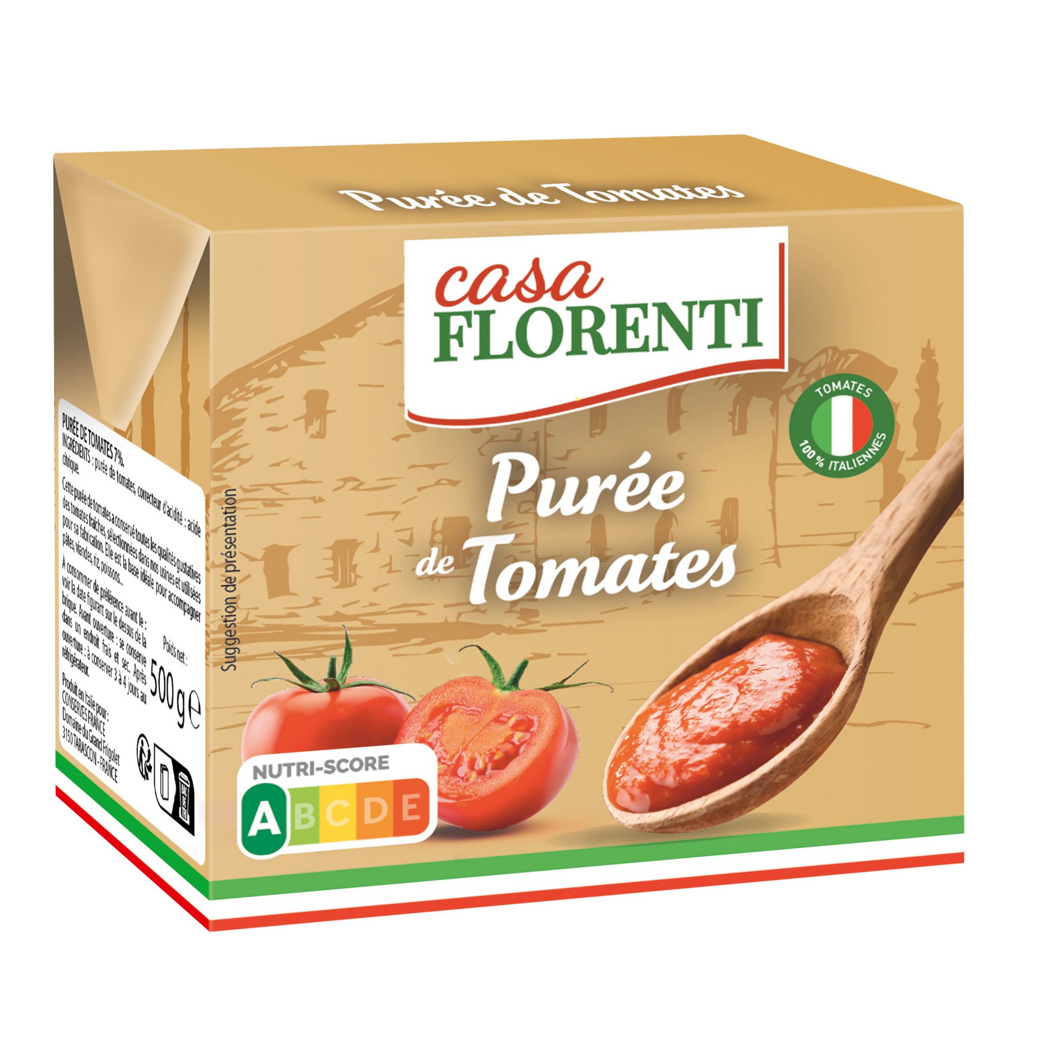 Voir la diapositive 2 : CASA FLORENTI Purée de tomates 500g