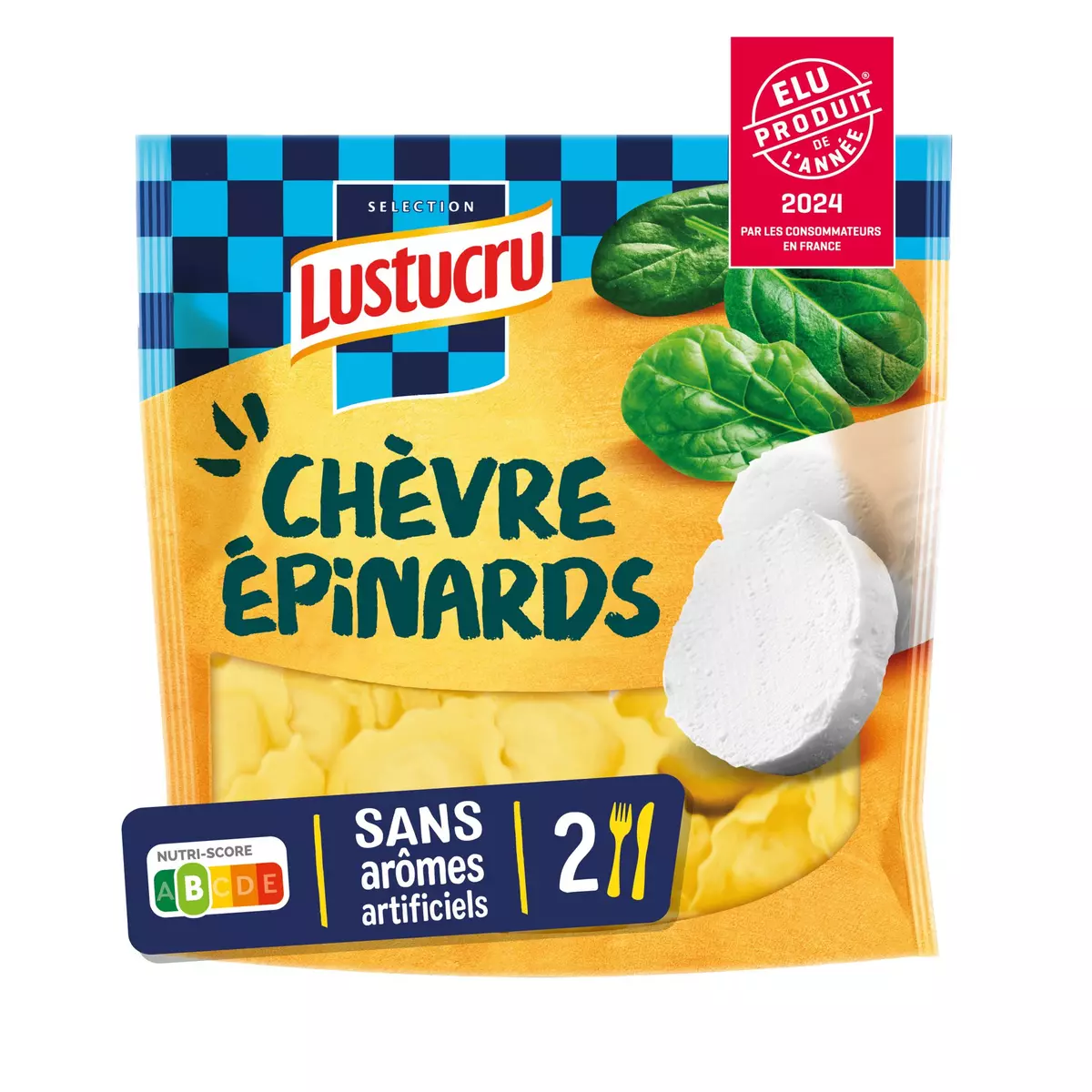 LUSTUCRU Ravioli chèvre épinards 2 portions 250g