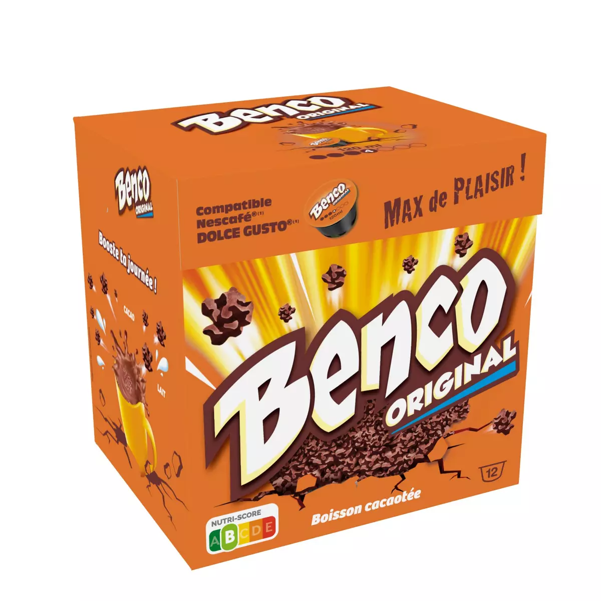 BENCO Capsules de boisson cacaotée compatible Dolce Gusto 12 capsules 256g