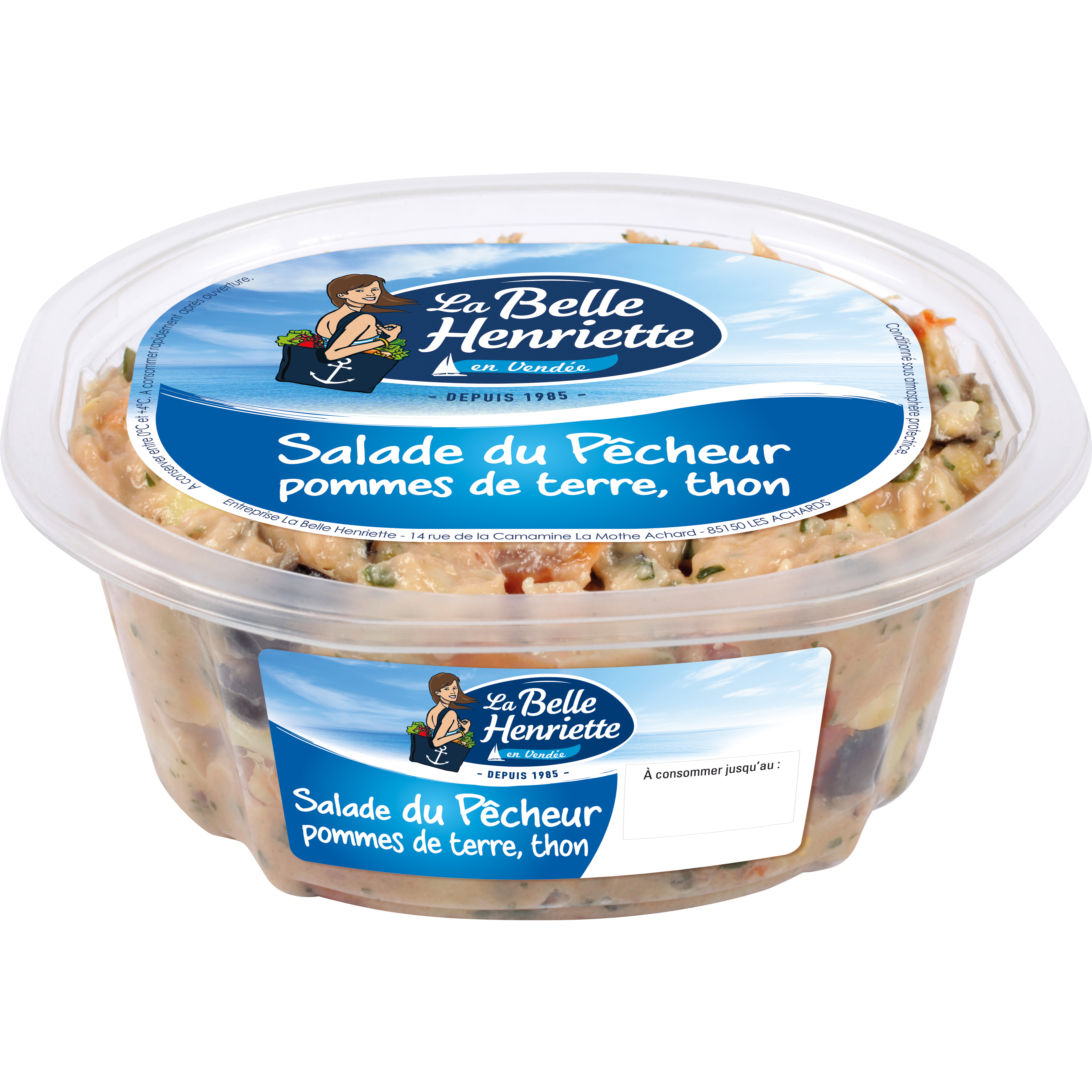 Voir la diapositive 2 : LA BELLE HENRIETTE Salade du pêcheur pommes de terre et thon 300g