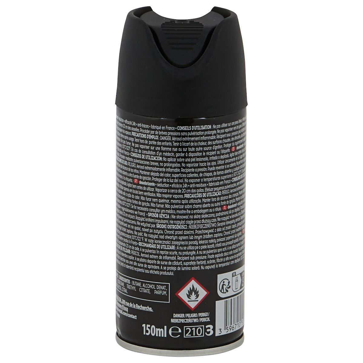 COSMIA MEN Déodorant spray homme séduction 24h anti-traces 150ml
