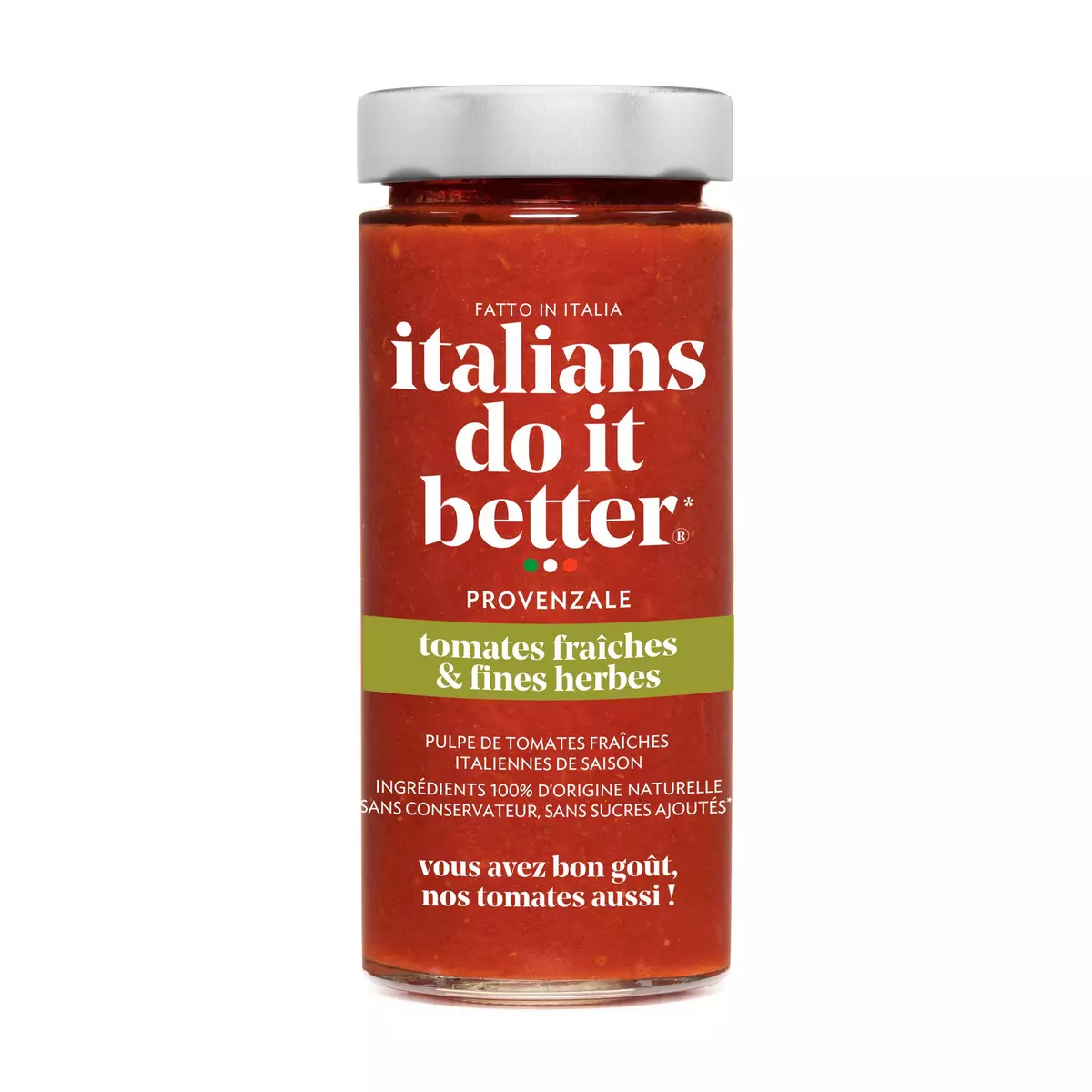ITALIANS DO IT BETTER Sauce Provençale tomates fraîches et fines herbes 290g