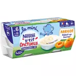Nestlé P'tit onctueux pot dessert lacté au fromage blanc à l'abricot dès 6 mois