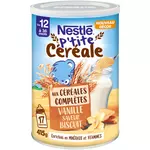 NESTLE P'tite Céréale aux céréales complètes vanille biscuit en poudre dès 12 mois 415g
