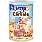 Nestlé P'tite céréale complètes au chocolat au lait saveur biscuit en poudre dès 12 mois