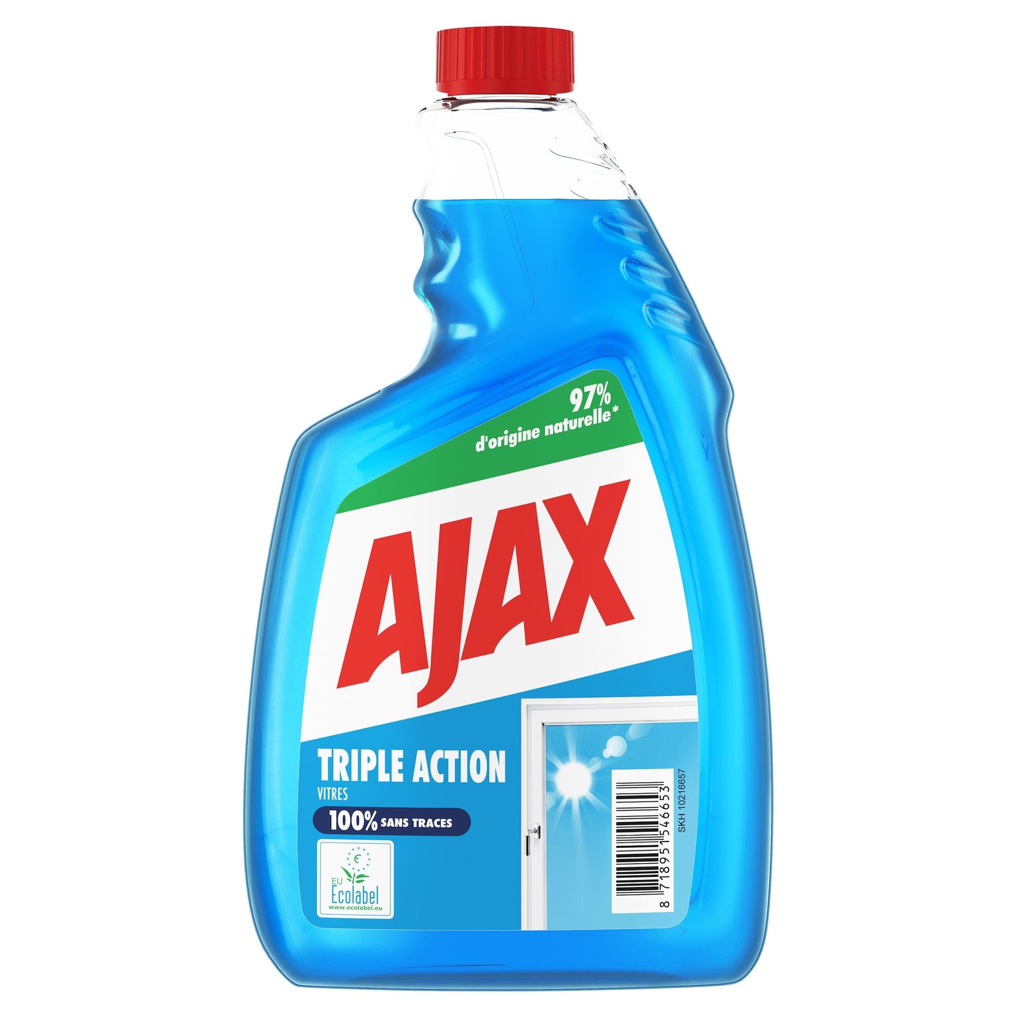 Voir la diapositive 3 : AJAX Recharge spray vitres triple action 750ml