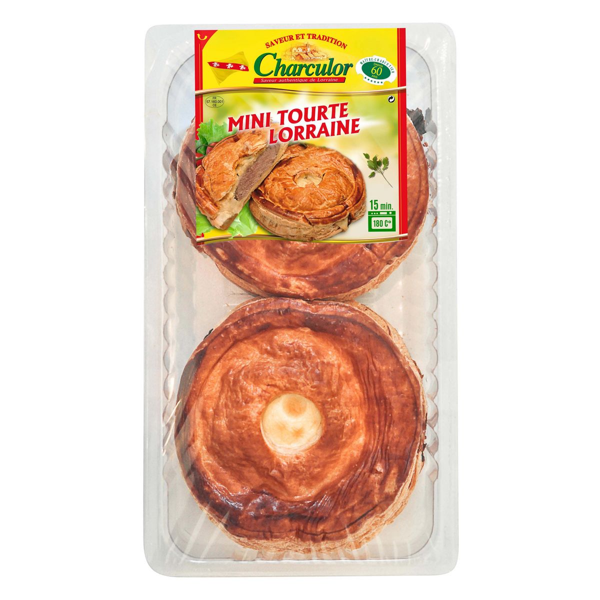 CHARCULOR Mini tourte Lorraine 2x180g