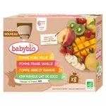 BABYBIO Gourde dessert aux fruits multipack bio dès 6 mois 8x90g