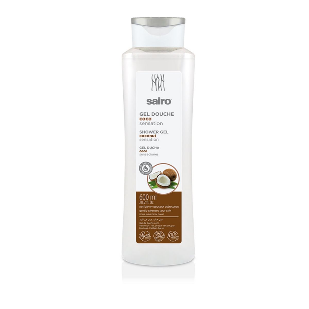 SAIRO Gel douche sensation au lait de coco 600ml