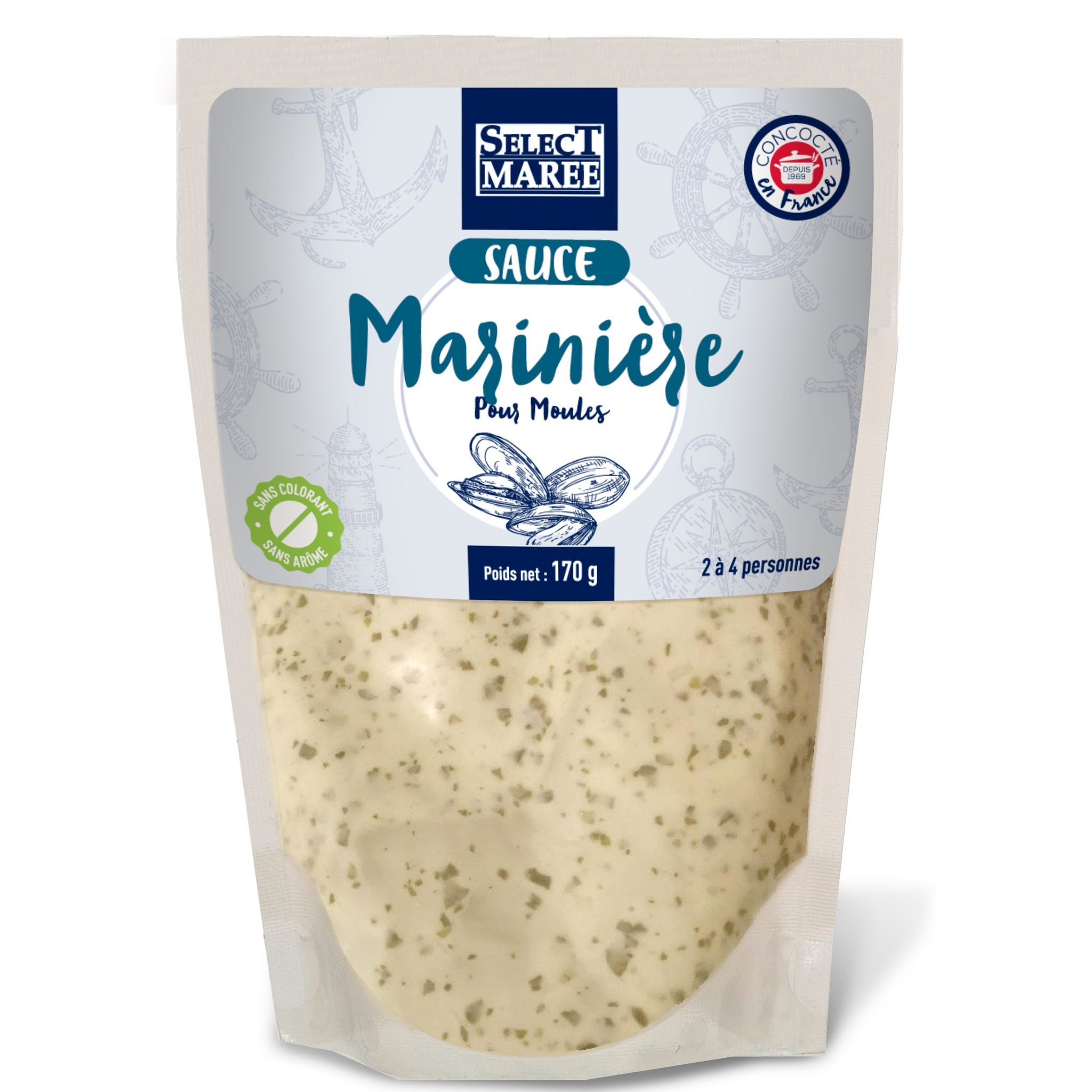 SELECT MAREE Sauce marinière pour moules 2 à 4 personnes 170g