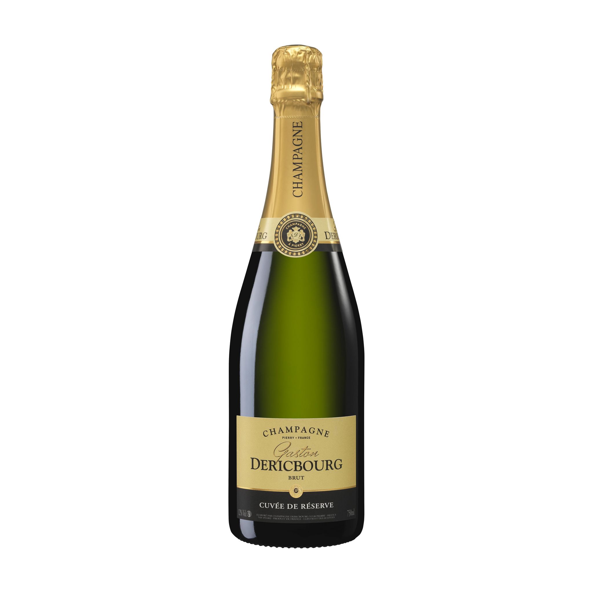 Voir la diapositive 2 : GASTON DERICBOURG AOP Champagne brut 75cl
