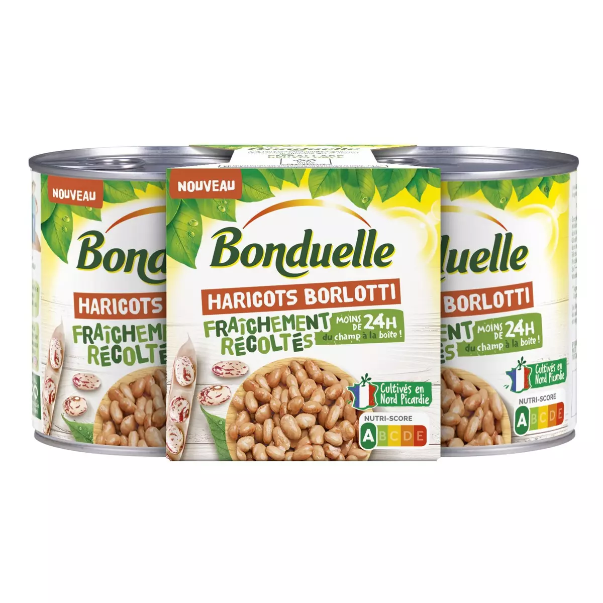 BONDUELLE Haricots Borlotti fraichement récoltés 250g