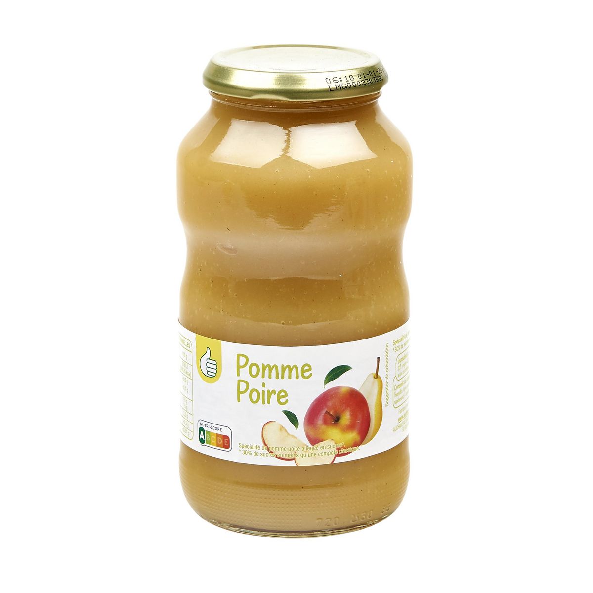 POUCE Compote de pomme poire en bocal 720g