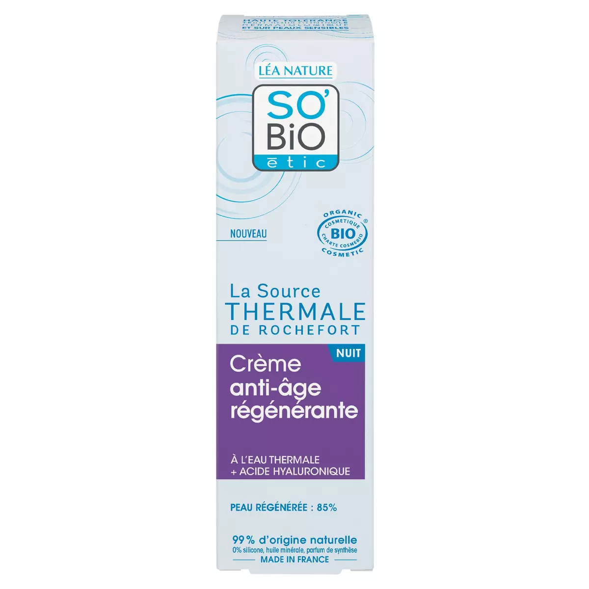 SO BIO ETIC Crème anti-âge régénérante à l'eau thermale et acide hyaluronique 40ml