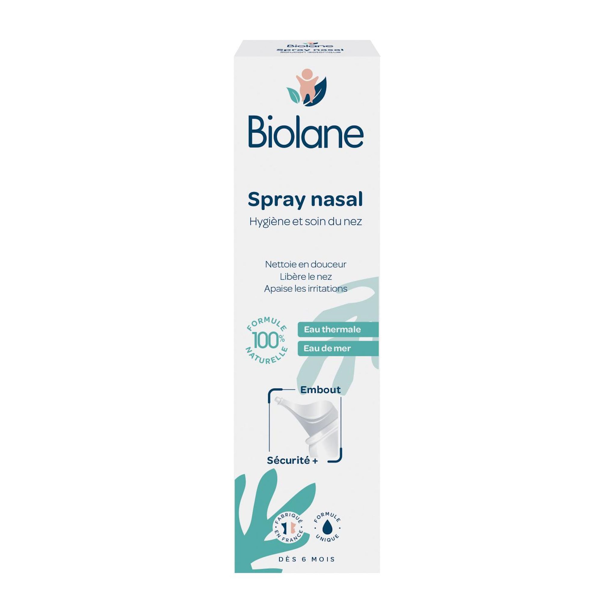 Voir la diapositive 2 : BIOLANE Spray nasal eau thermale et eau de mer 100ml