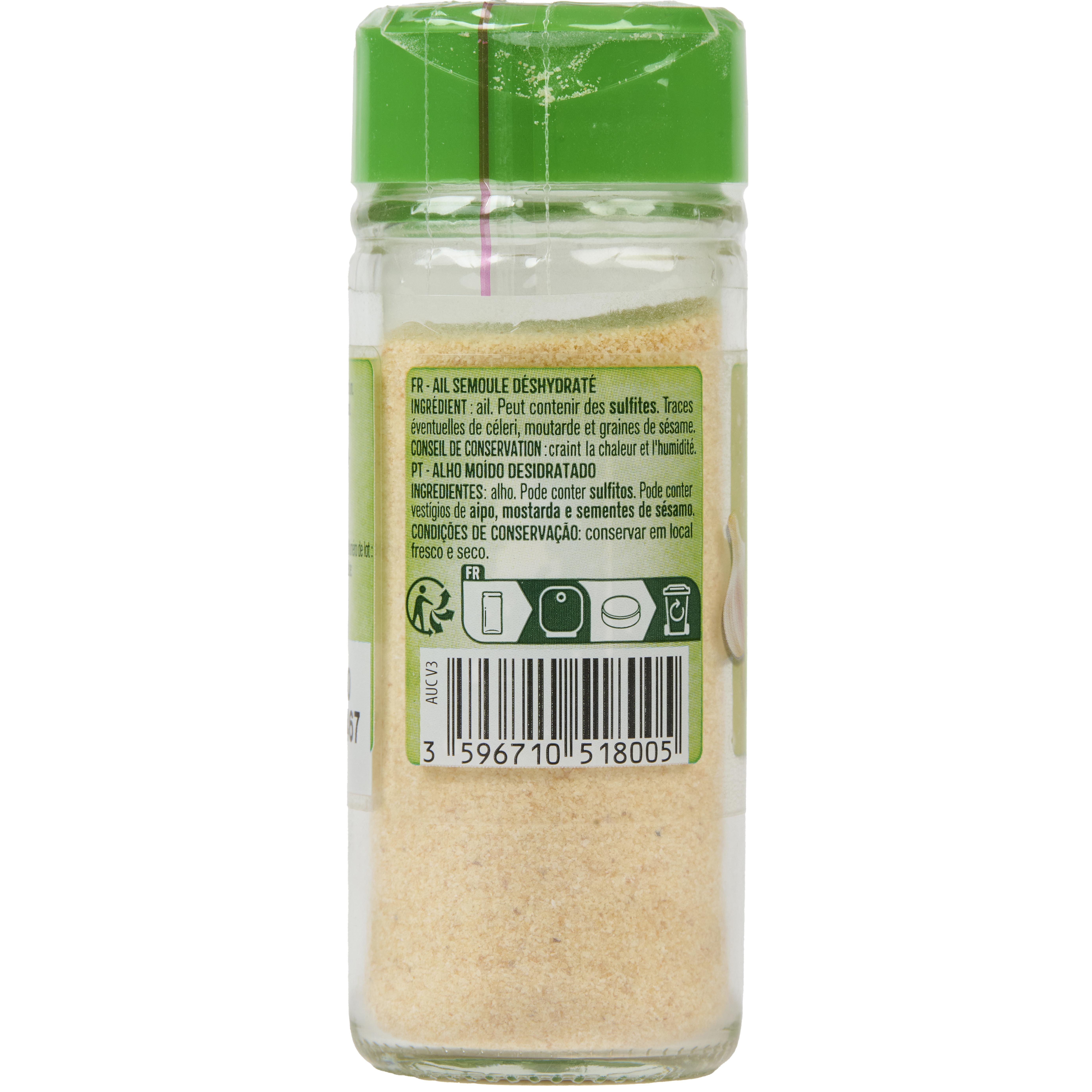 Voir la diapositive 2 : AUCHAN Ail semoule 55g
